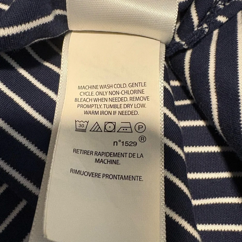 Men’s Polo Ralph Lauren Navy and White Striped Polo Shirt L
